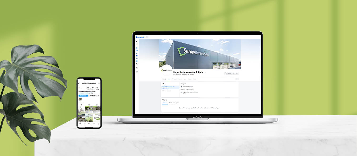 Folgen Sie uns auf Facebook oder Instagram